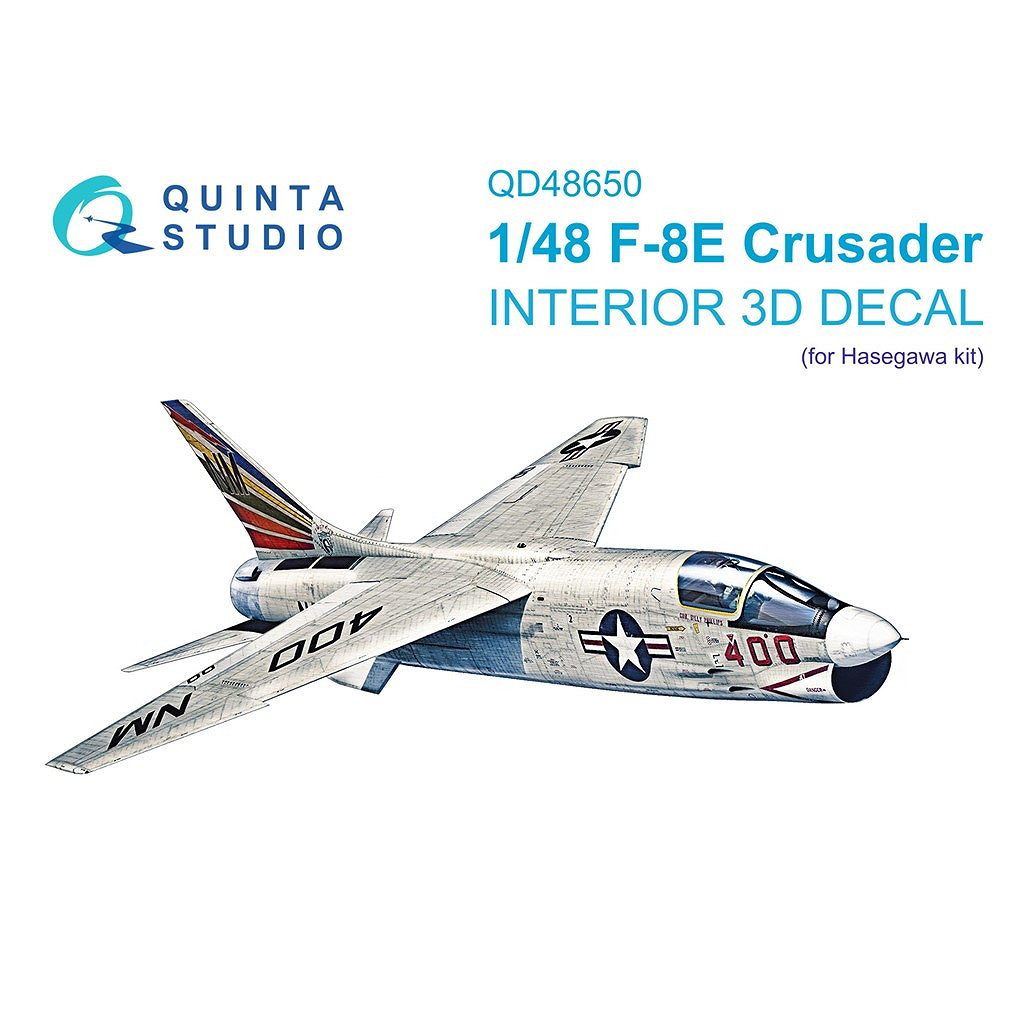 【新製品】QD48650 1/48 ヴォート F-8E クルセイダー 内装カラー3Dデカール (ハセガワ用)