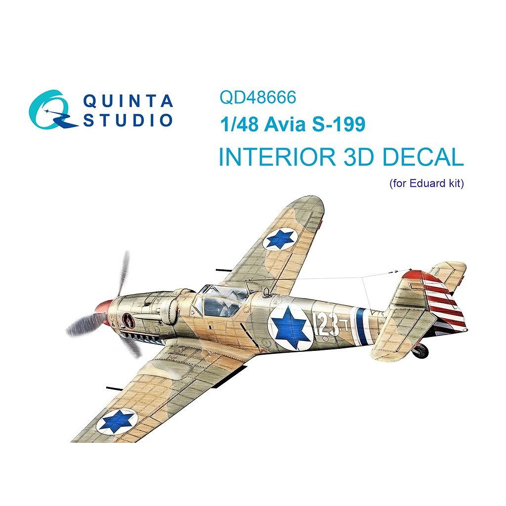 【新製品】QD48666 1/48 アヴィア S-199 内装カラー3Dデカール (エデュアルド用)