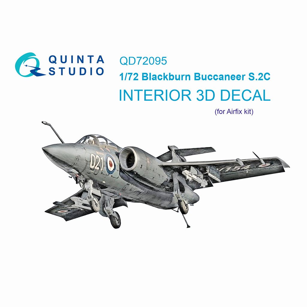 【再入荷】QD72095 1/72 ブラックバーン バッカニア S.2C 内装カラー3Dデカール(エアフィックス用)