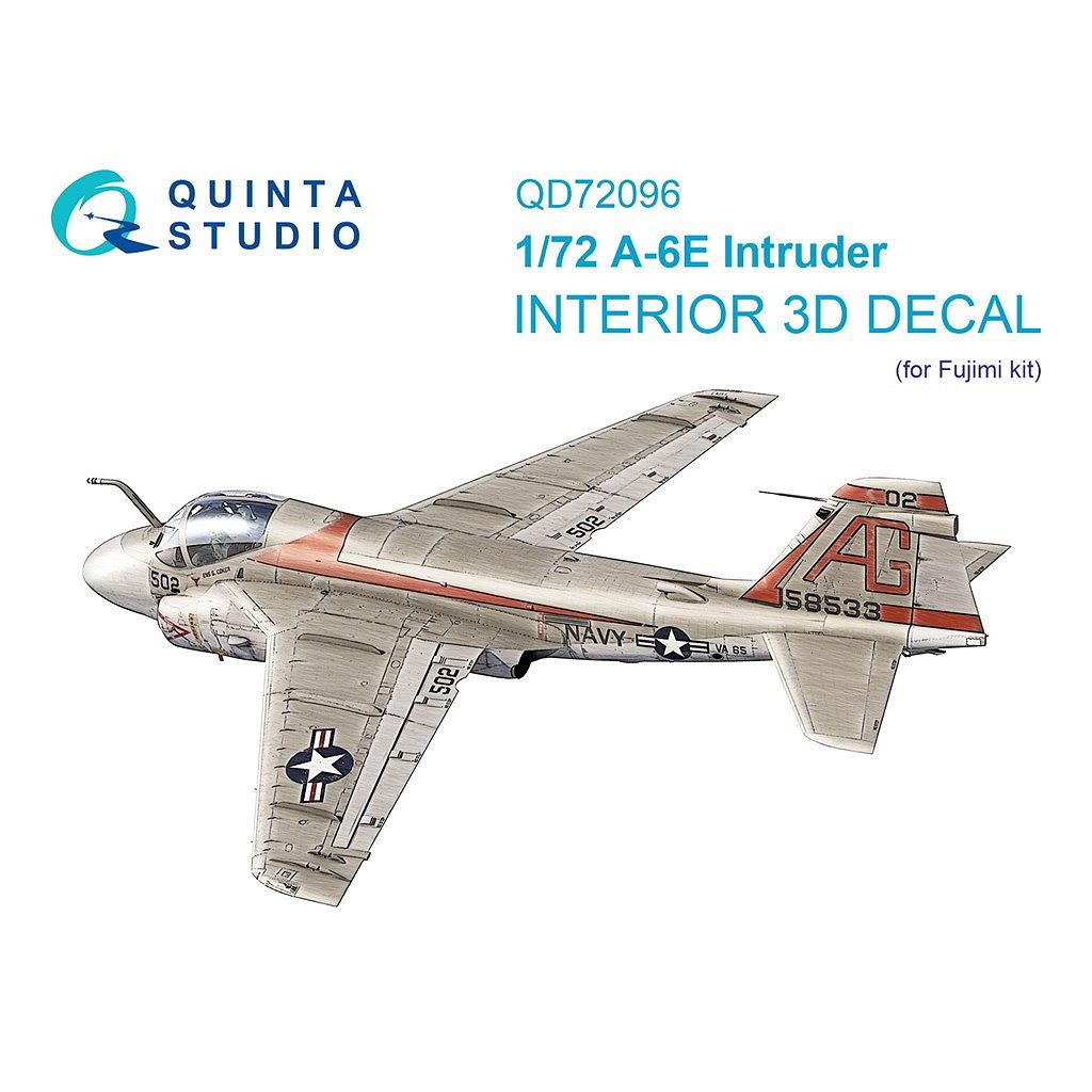 【新製品】QD72096 1/72 グラマン A-6E イントルーダー 内装カラー3Dデカール(フジミ用)