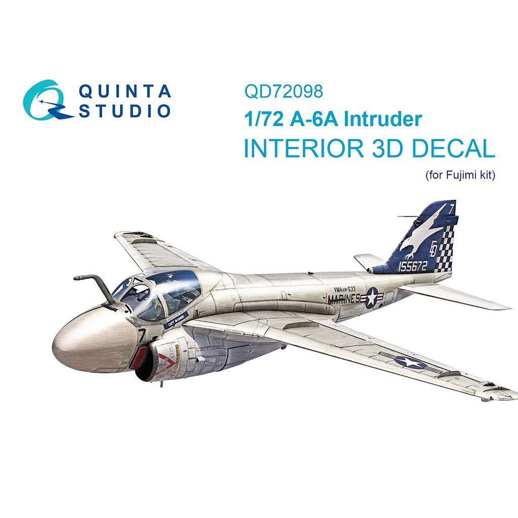 【新製品】QD72098 1/72 グラマン A-6A イントルーダー 内装カラー3Dデカール(フジミ用)