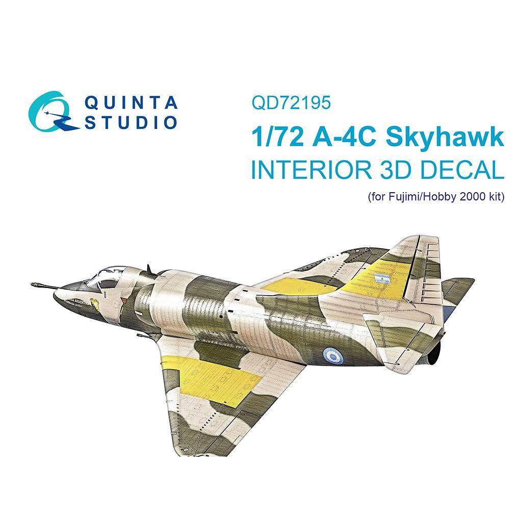 【新製品】QD72195 1/72 グラマン A-4C スカイホーク 内装カラー3Dデカール (フジミ/ホビー2000用)