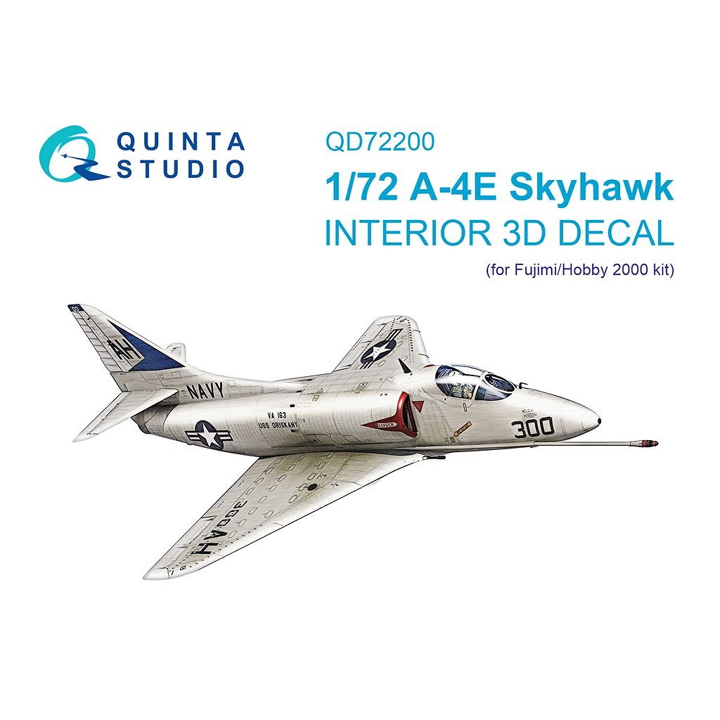 【新製品】QD72200 1/72 グラマン A-4E スカイホーク 内装カラー3Dデカール (フジミ/ホビー2000用)