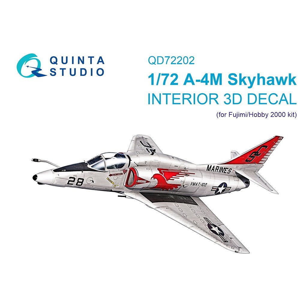 【新製品】QD72202 1/72 グラマン A-4M スカイホーク 内装カラー3Dデカール (フジミ/ホビー2000用)