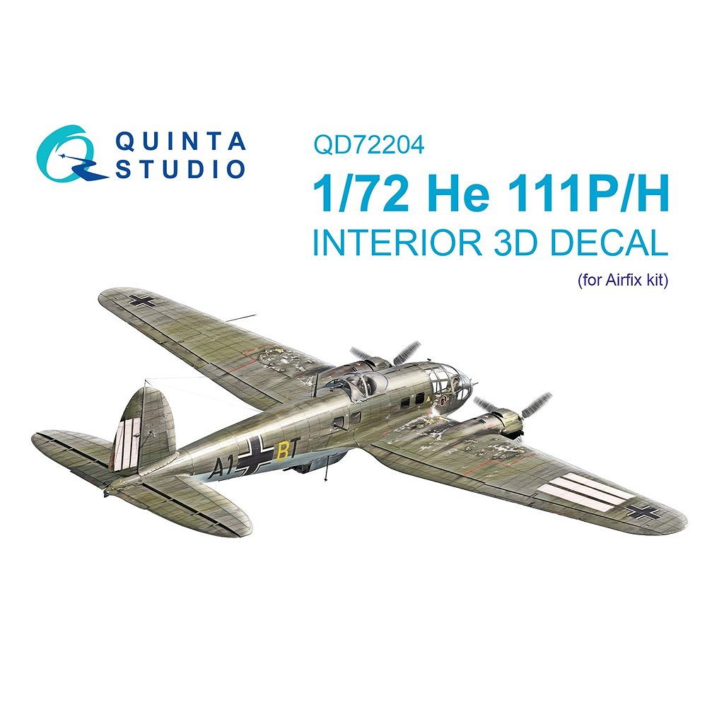 【新製品】QD72204 1/72 ハインケル He111P/H 内装カラー3Dデカール (エアフィックス用)