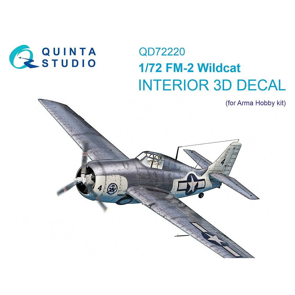 【新製品】QD72220 1/72 グラマン FM-2 ワイルドキャット 内装カラー3Dデカール (アルマホビー用)