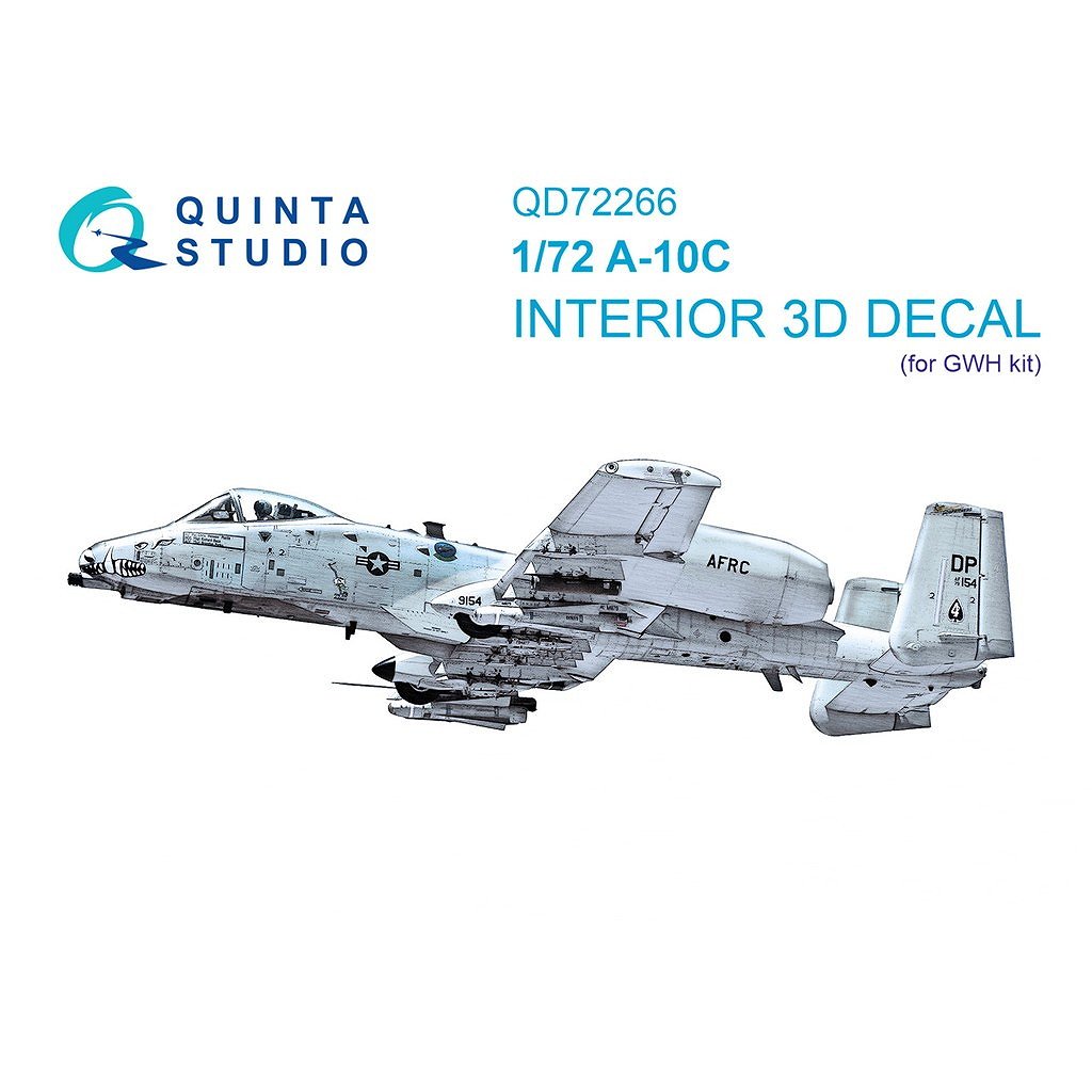 【新製品】QD72266 1/72 フェアチャイルド A-10C サンダーボルトII 内装カラー3Dデカール (グレートウォールホビー用)