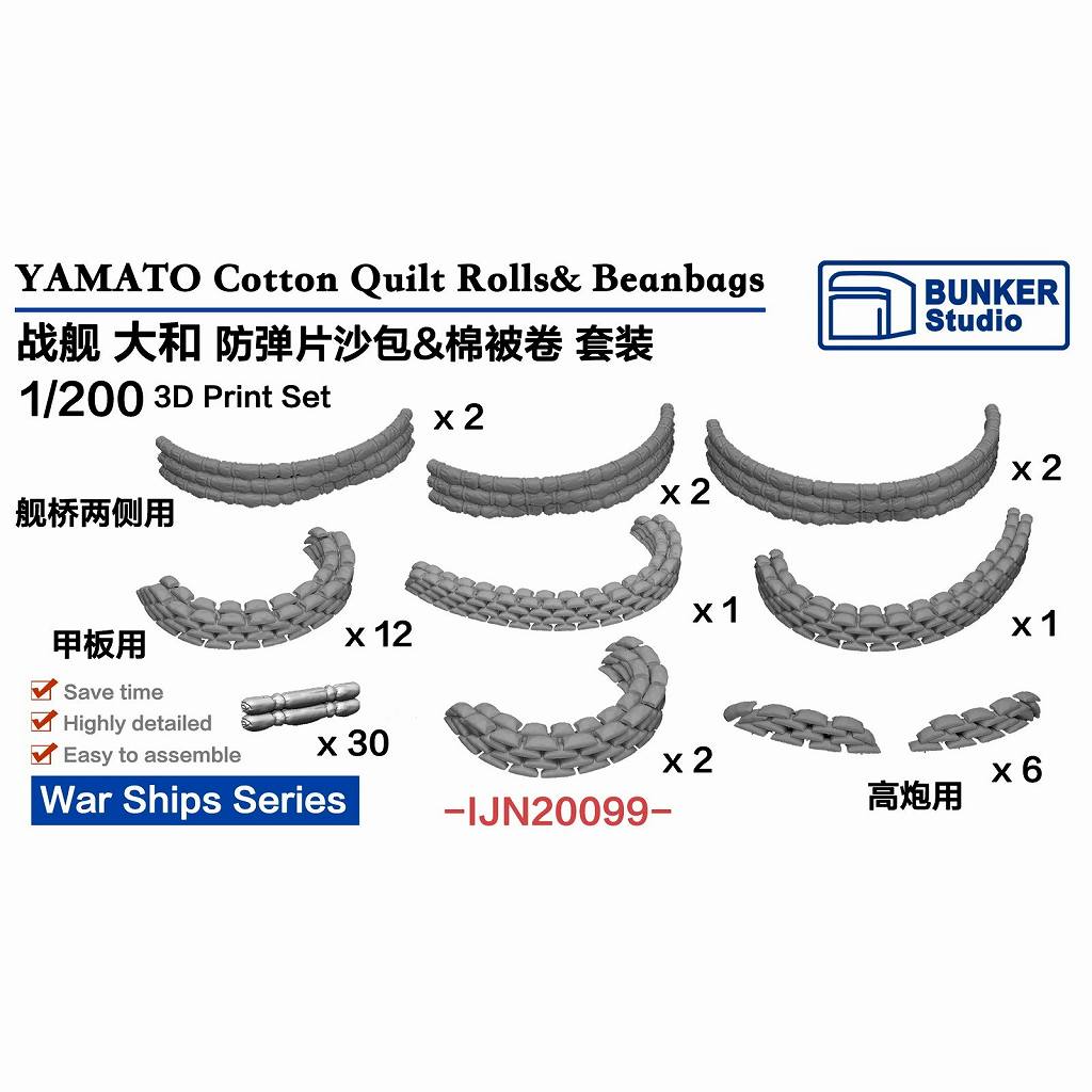 【新製品】IJN20099 日本海軍 戦艦 大和用防弾土嚢セット【ネコポス規格外】