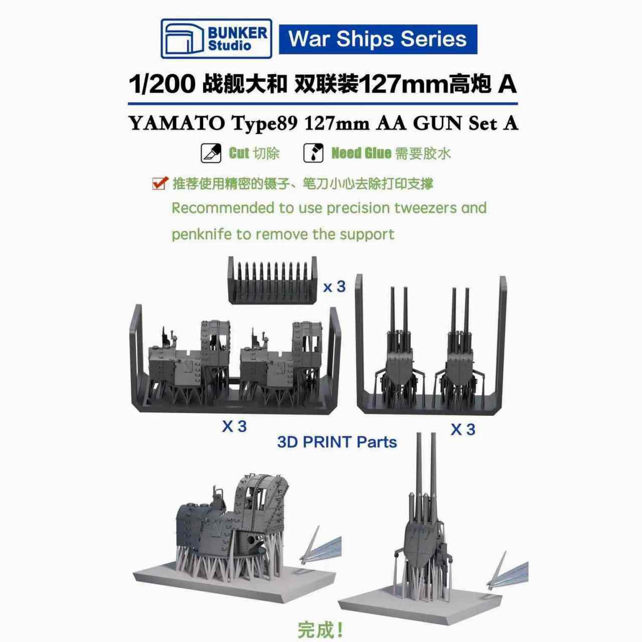 【新製品】IJN20110 日本海軍 八九式12.7cm連装機銃セット A