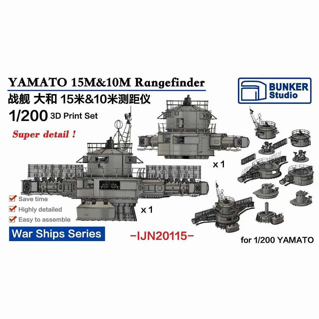 【新製品】IJN20115 日本海軍 戦艦 大和用 15m&10m測距儀セット 【ネコポス規格外】