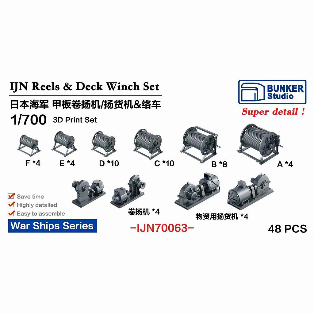 【新製品】IJN70063 日本海軍 艦艇用 絡車 & 巻上げ機セット 【ネコポス規格外】