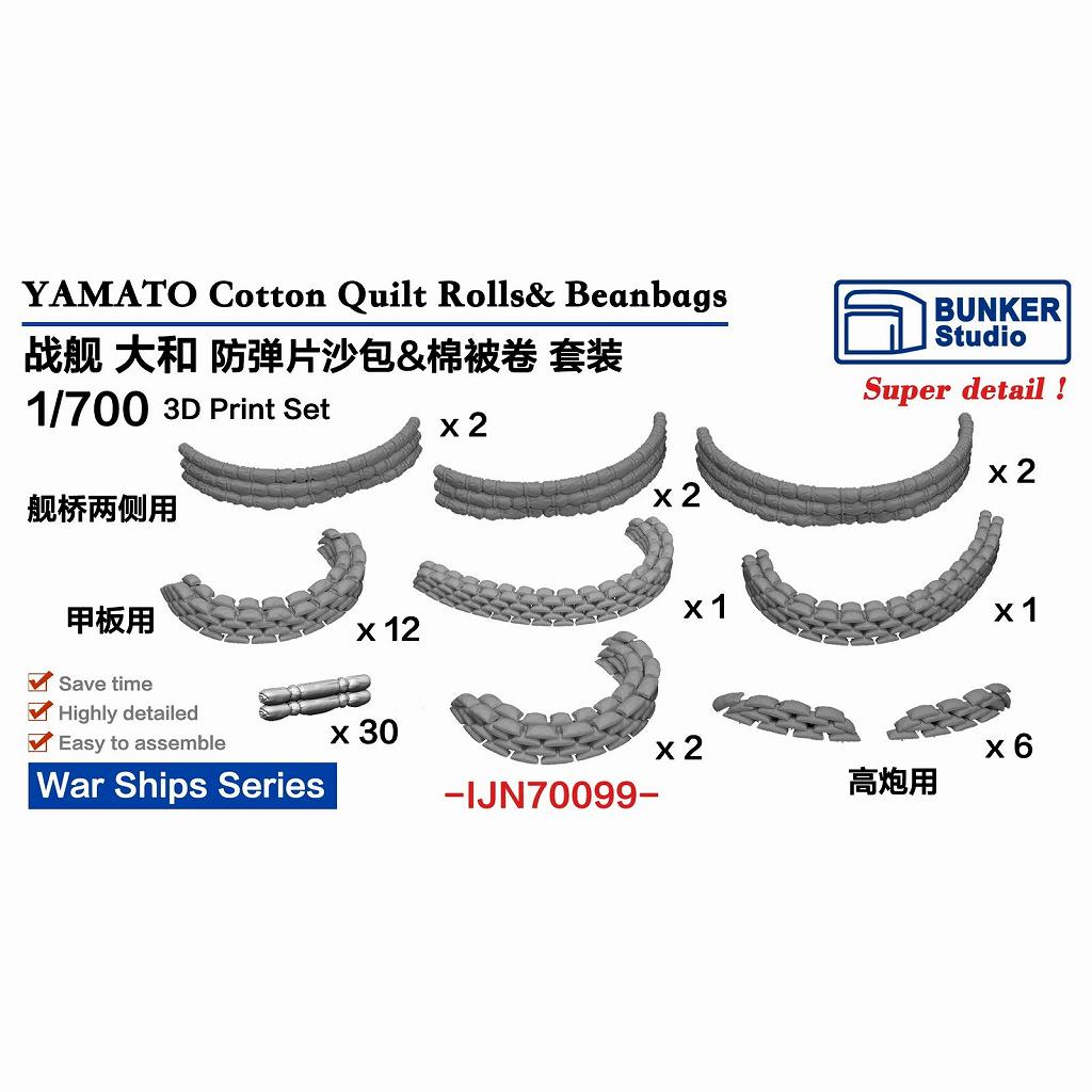 【新製品】IJN70099 日本海軍 戦艦 大和用 防弾土嚢セット 【ネコポス規格外】