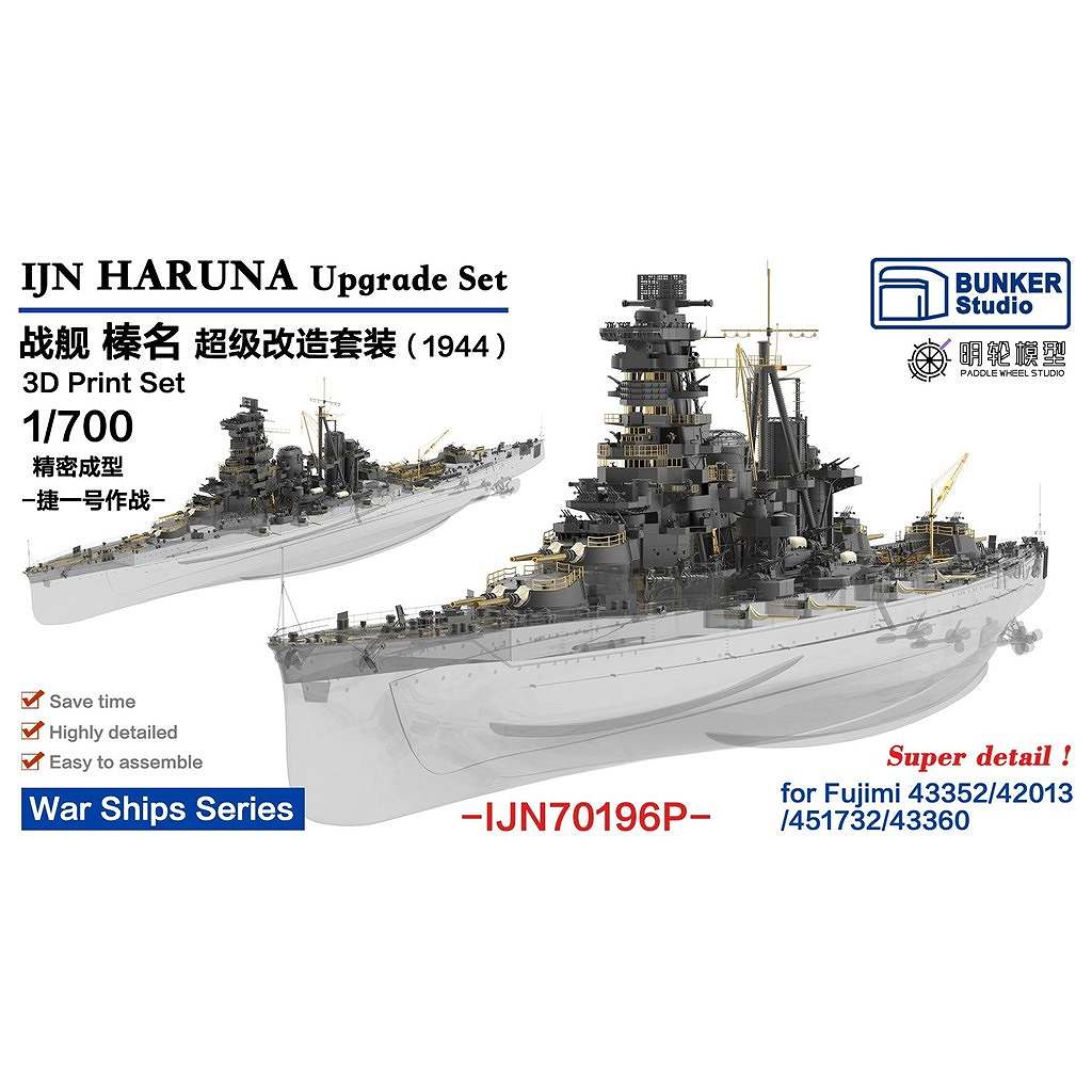 【新製品】IJN70196P 日本海軍 戦艦 榛名 1944年 アップグレードセット 【ネコポス規格外】