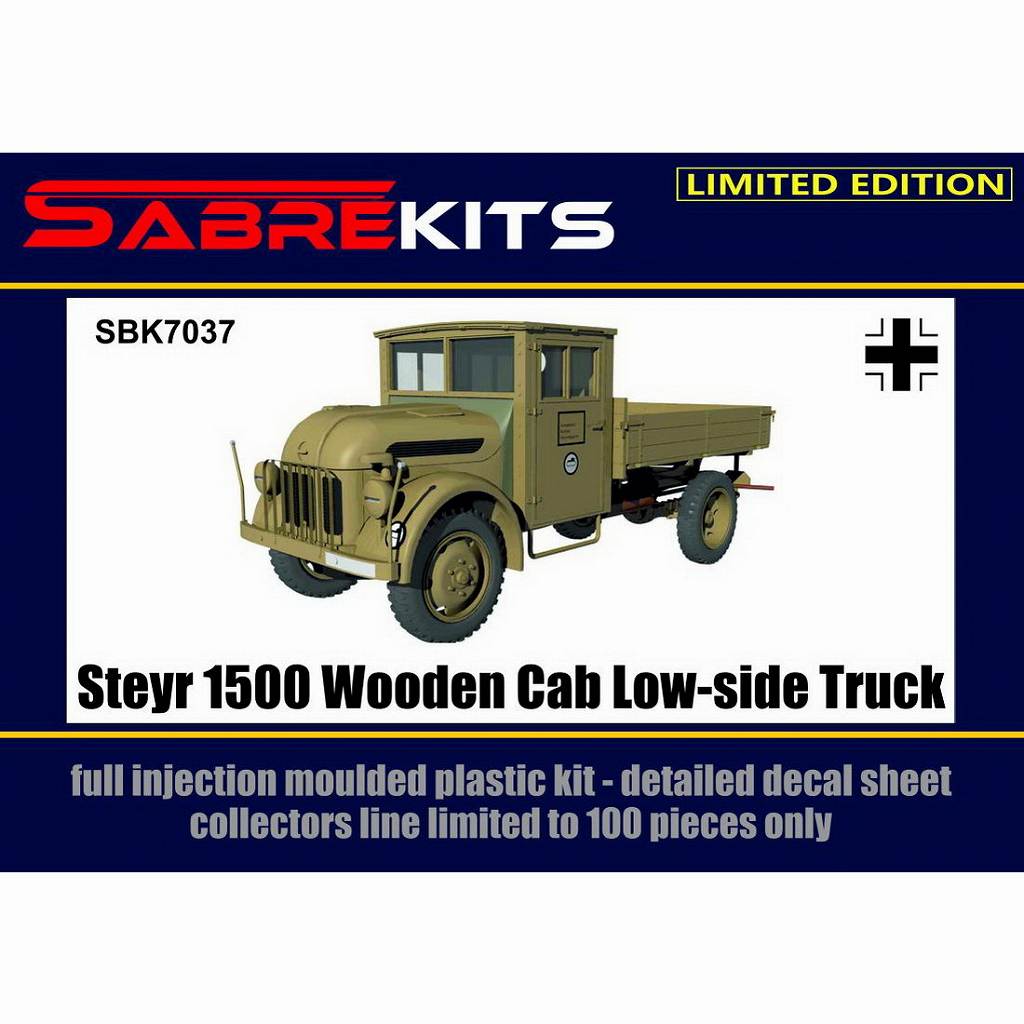 【新製品】SBK7037 1/72 シュタイヤー 1500 カーゴトラック 木製キャブ タイプ2