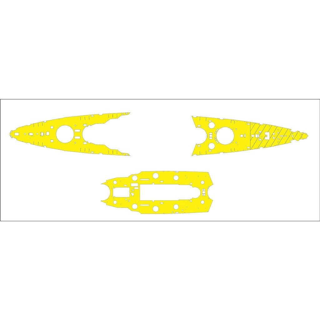 【新製品】WD70006 伊海軍 戦艦 ジュリオ・チェザーレ 1940年用 甲板マスキングシート