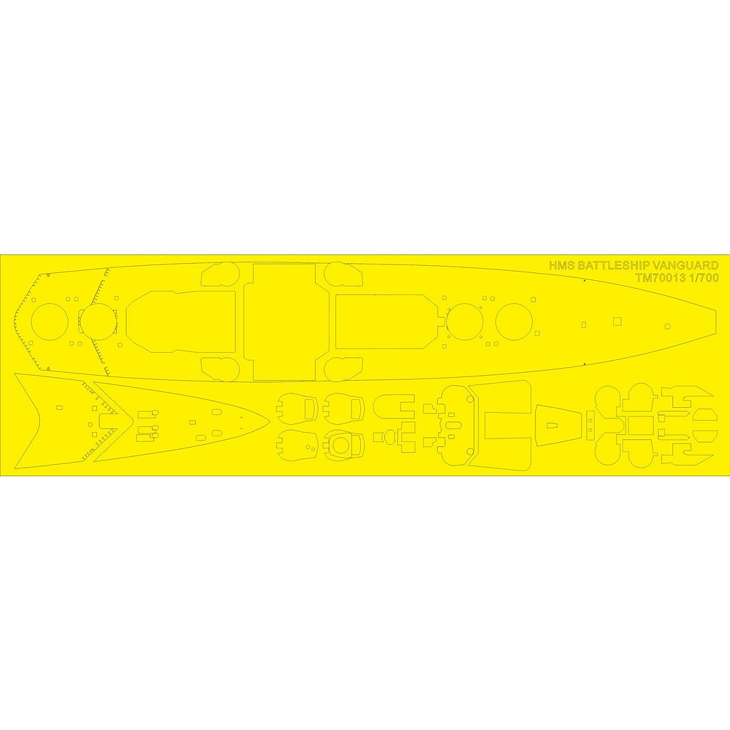 【新製品】WD70007 英国海軍 戦艦 ヴァンガード用 甲板マスキングシート