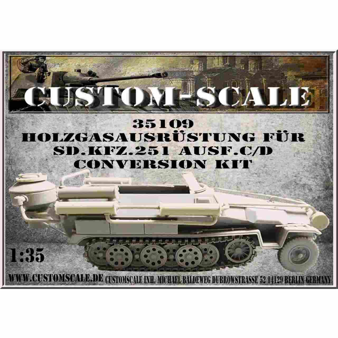 【再入荷】35109 1/35 ドイツ Sd.Kfz.251C/D用 木炭燃料車コンバージョンセット