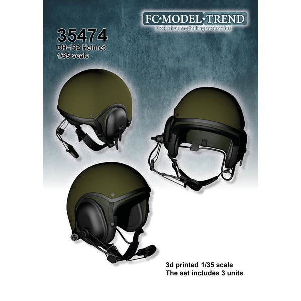 【新製品】35474 1/35 DH-132戦車ヘルメットセット（3個入り）