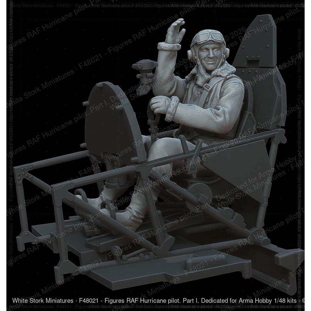 【新製品】F48021 1/48 イギリス空軍 ハリケーンパイロット Pt.1 【ネコポス規格外】
