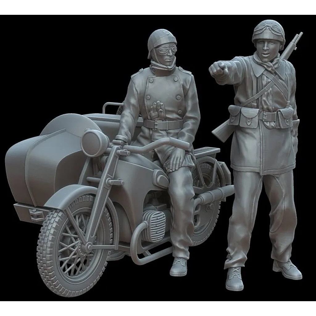 【新製品】M72007 1/72 WWII フランス軍 グノーム・ローヌ AX2に乗るクルーと指示する兵士 パート1 【ネコポス規格外】