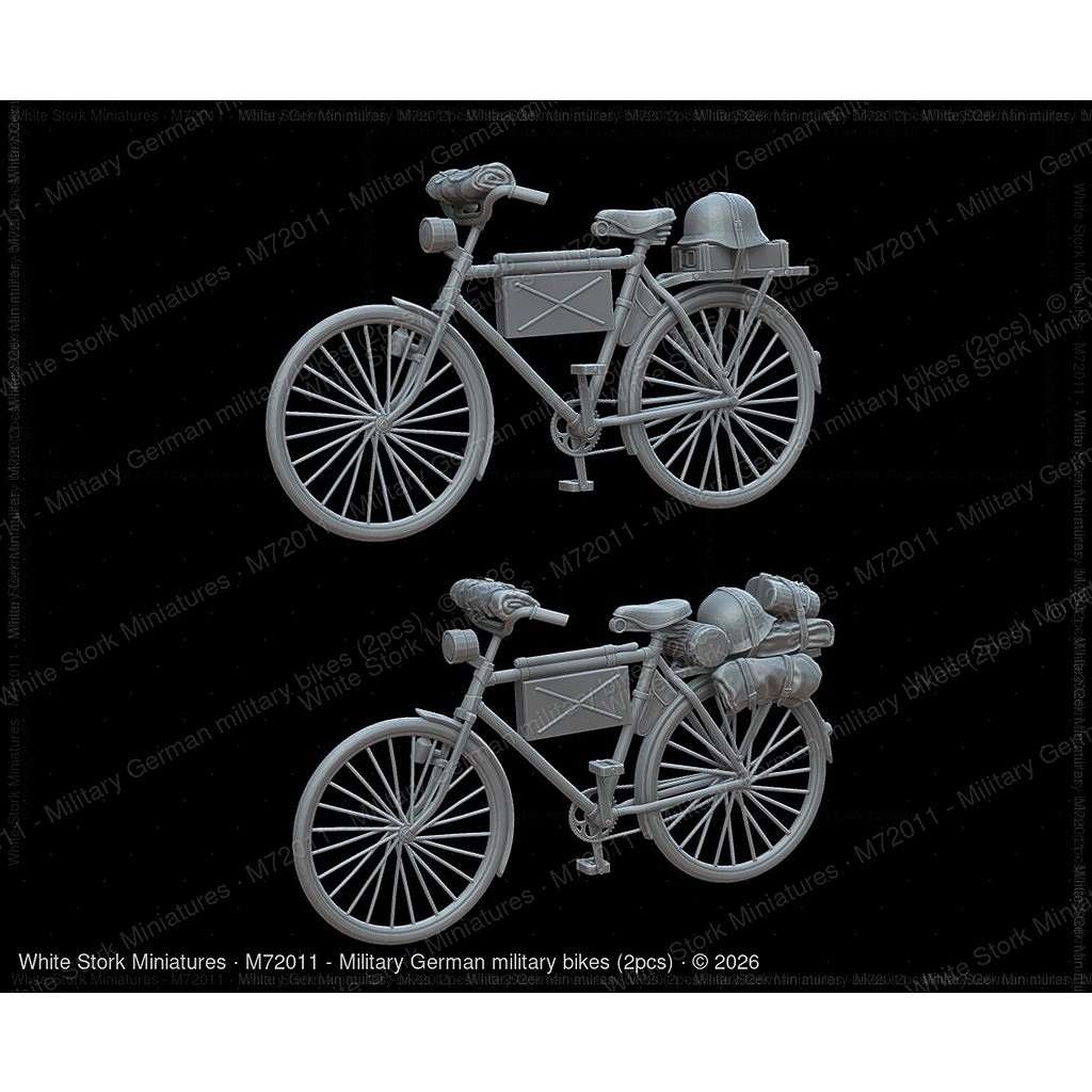 【新製品】M72011 1/72 ドイツ軍 軍用自転車 2台セット 【ネコポス規格外】