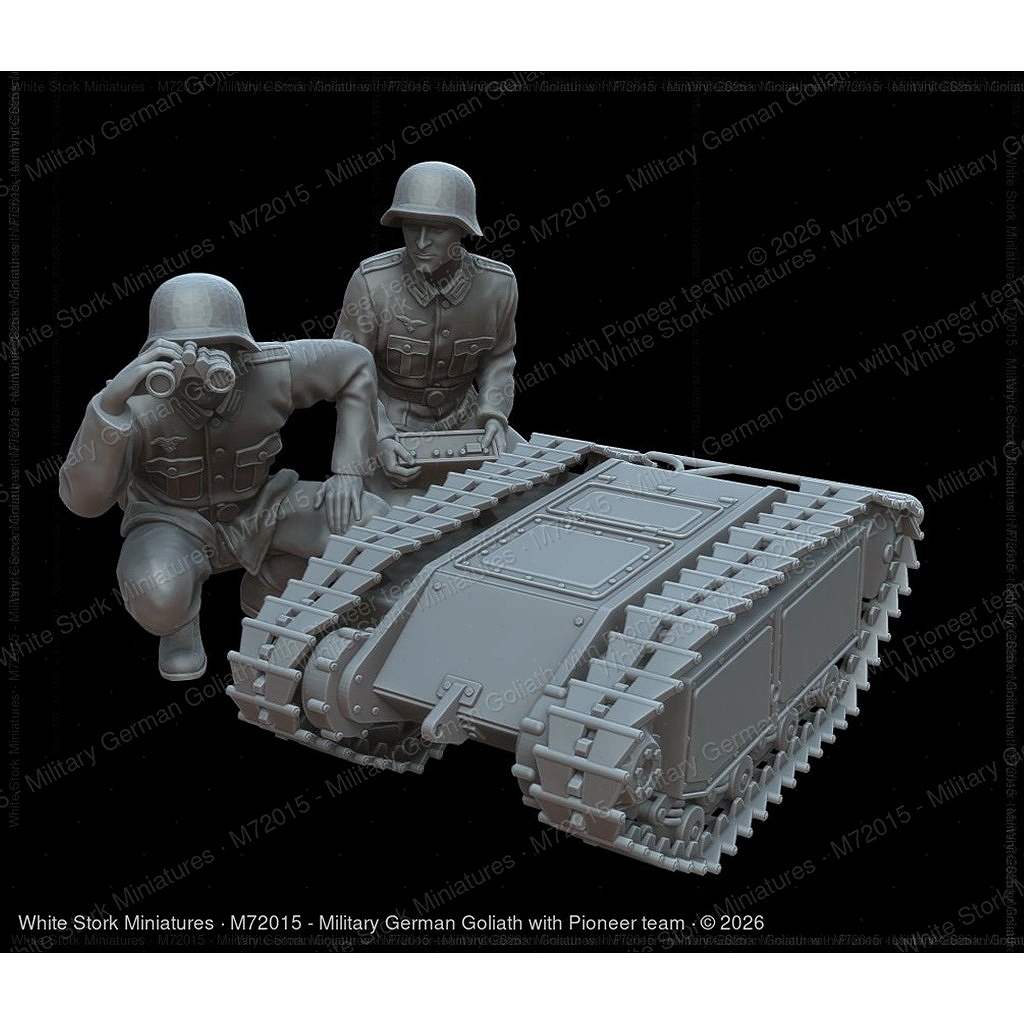 【新製品】M72015 1/72 ドイツ軍 ゴリアテ操作工兵チーム(工兵フィギュア付き) 【ネコポス規格外】