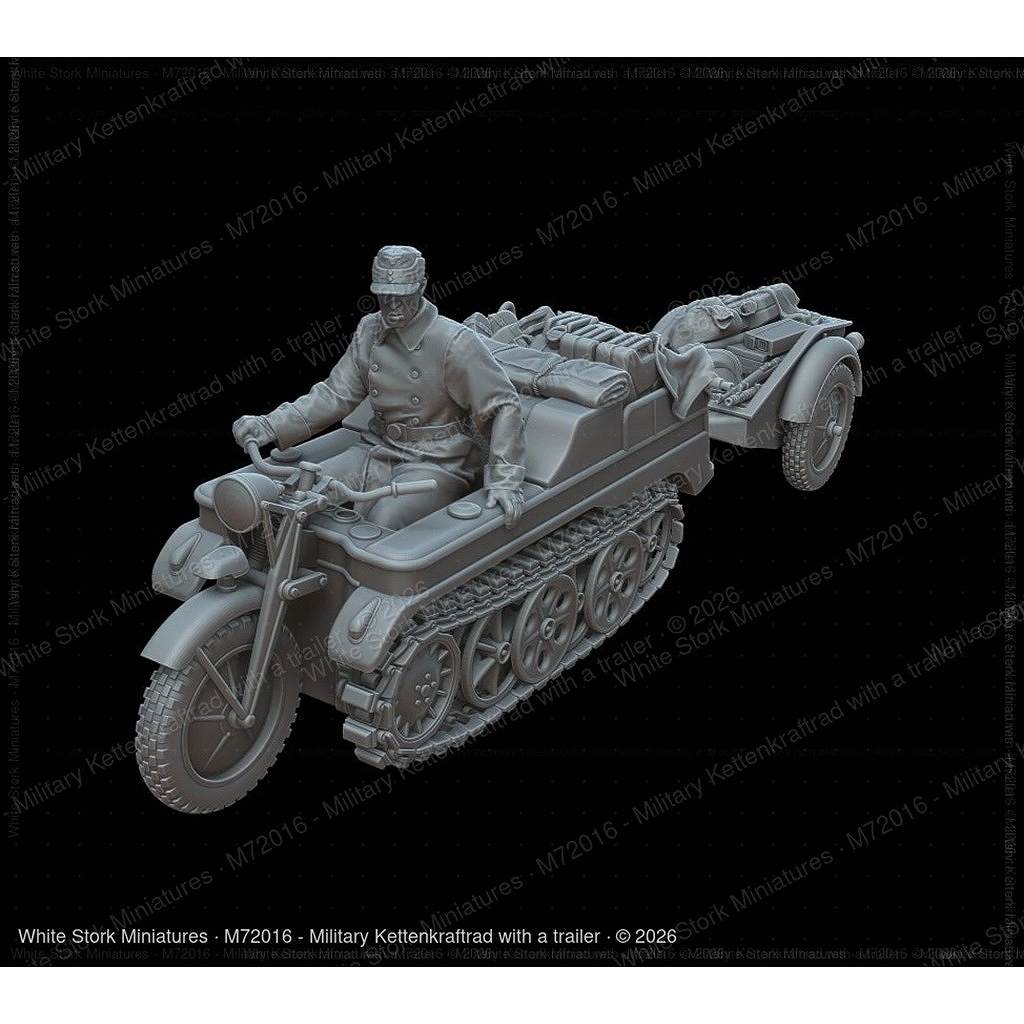 【新製品】M72016 1/72 ケッテンクラート牽引トレーラー付き(車両1両) 【ネコポス規格外】