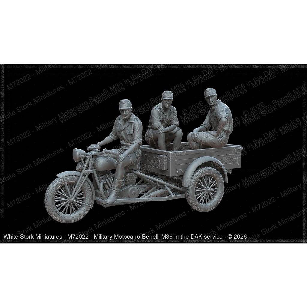【新製品】M72022 1/72 DAK(ドイツアフリカ軍団)仕様 ベネリ M36(車両1台+乗員) 【ネコポス規格外】