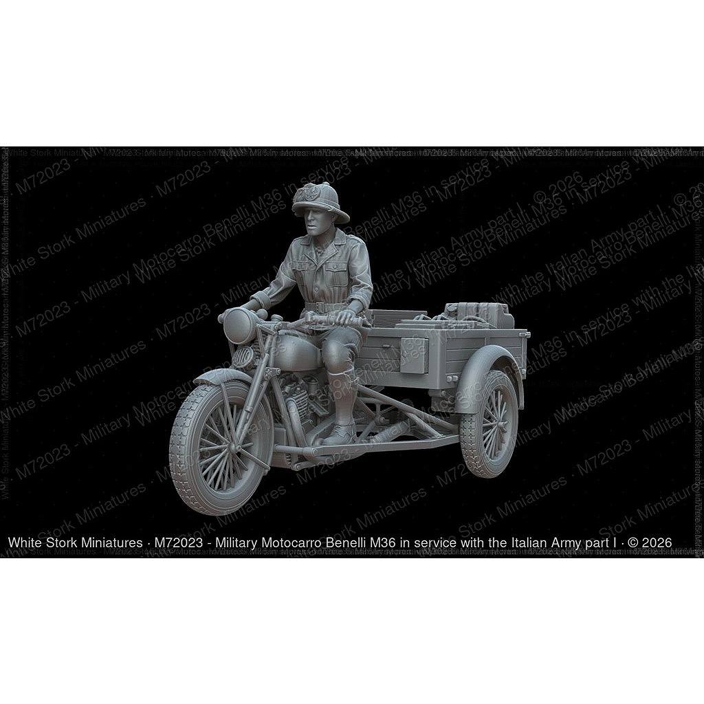 【新製品】M72023 1/72 イタリア陸軍仕様 ベネリ M36 Part I(車両1台+兵士フィギュア) 【ネコポス規格外】