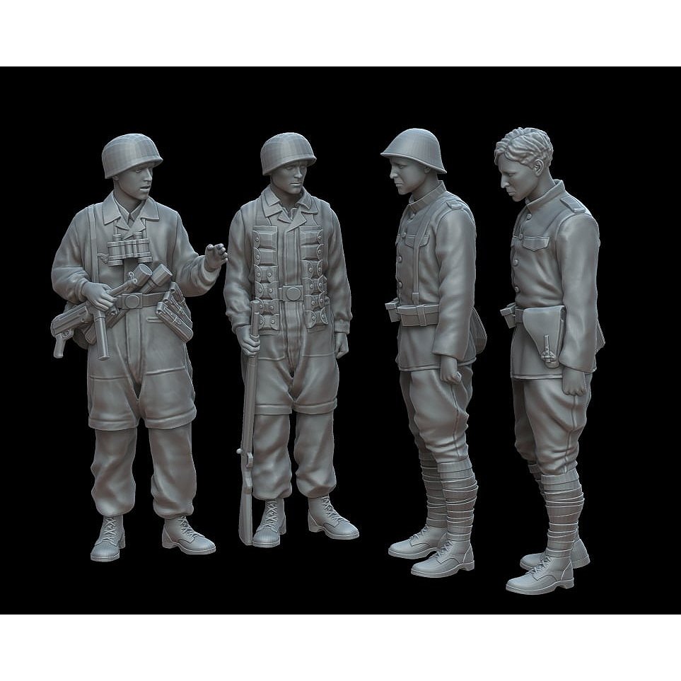 【新製品】F72100 1/72 ドルトレヒト 1940年 ドイツ降下猟兵とオランダ軍捕虜（4体） 【ネコポス規格外】