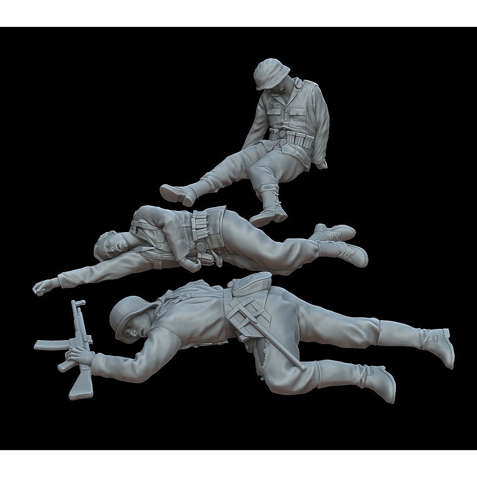 【新製品】F72107 1/72 WWII 戦闘後の倒れたドイツ兵（3体） 【ネコポス規格外】