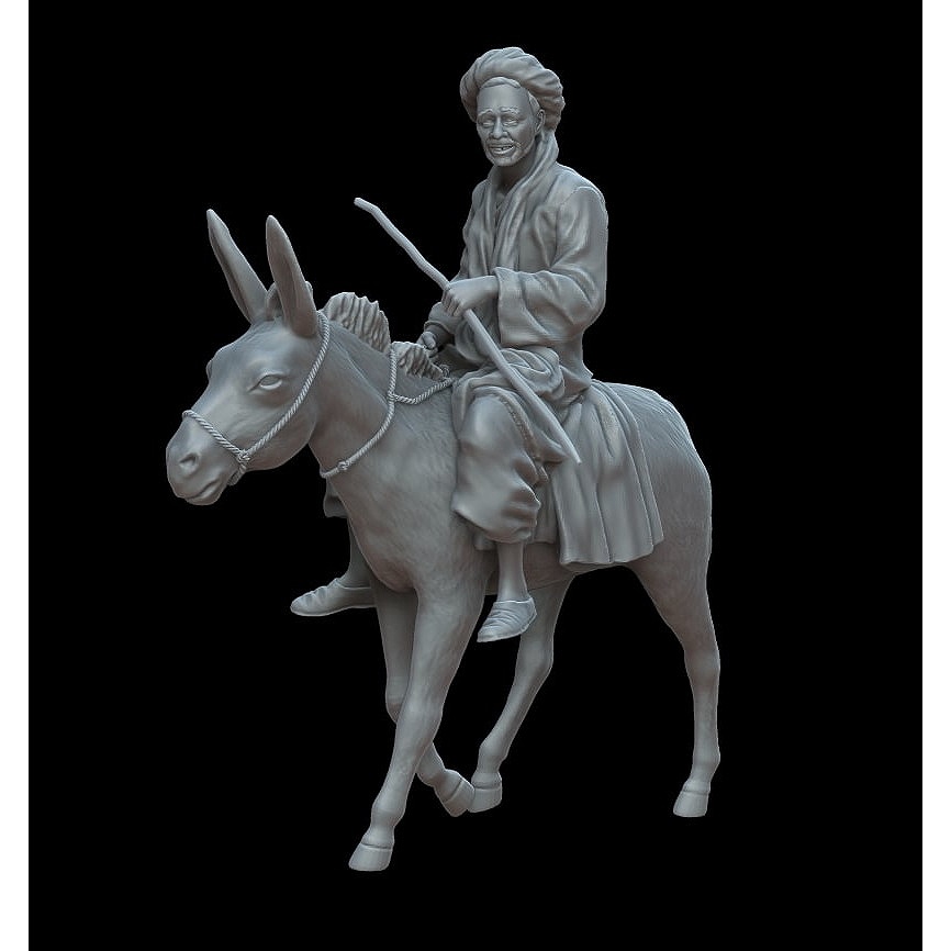 【新製品】F72114 1/72 ロバに乗るアラブ人 【ネコポス規格外】