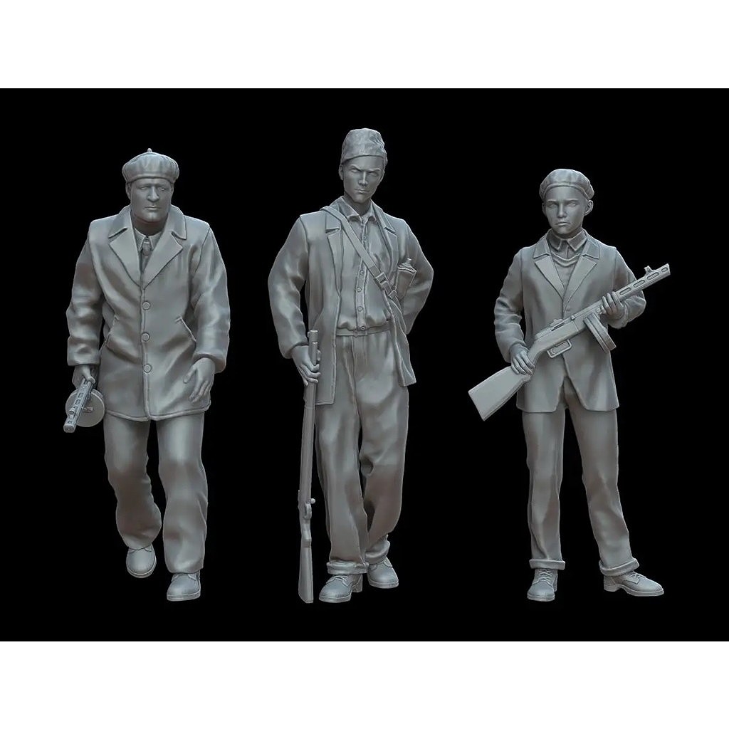 【新製品】F72120 1/72 ブダペスト 1956年（ハンガリー動乱 レジスタンス3体） 【ネコポス規格外】