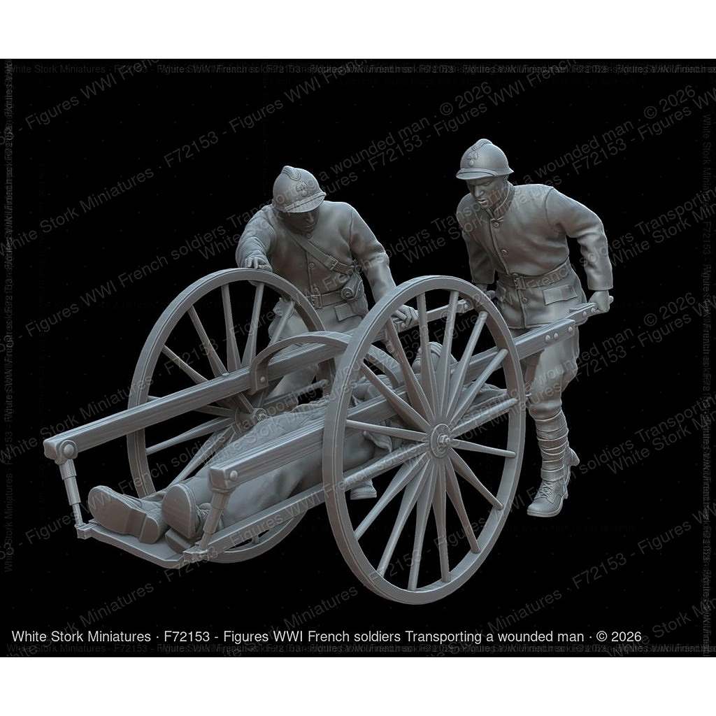 【新製品】F72153 1/72 負傷兵を搬送する第一次世界大戦フランス兵 【ネコポス規格外】
