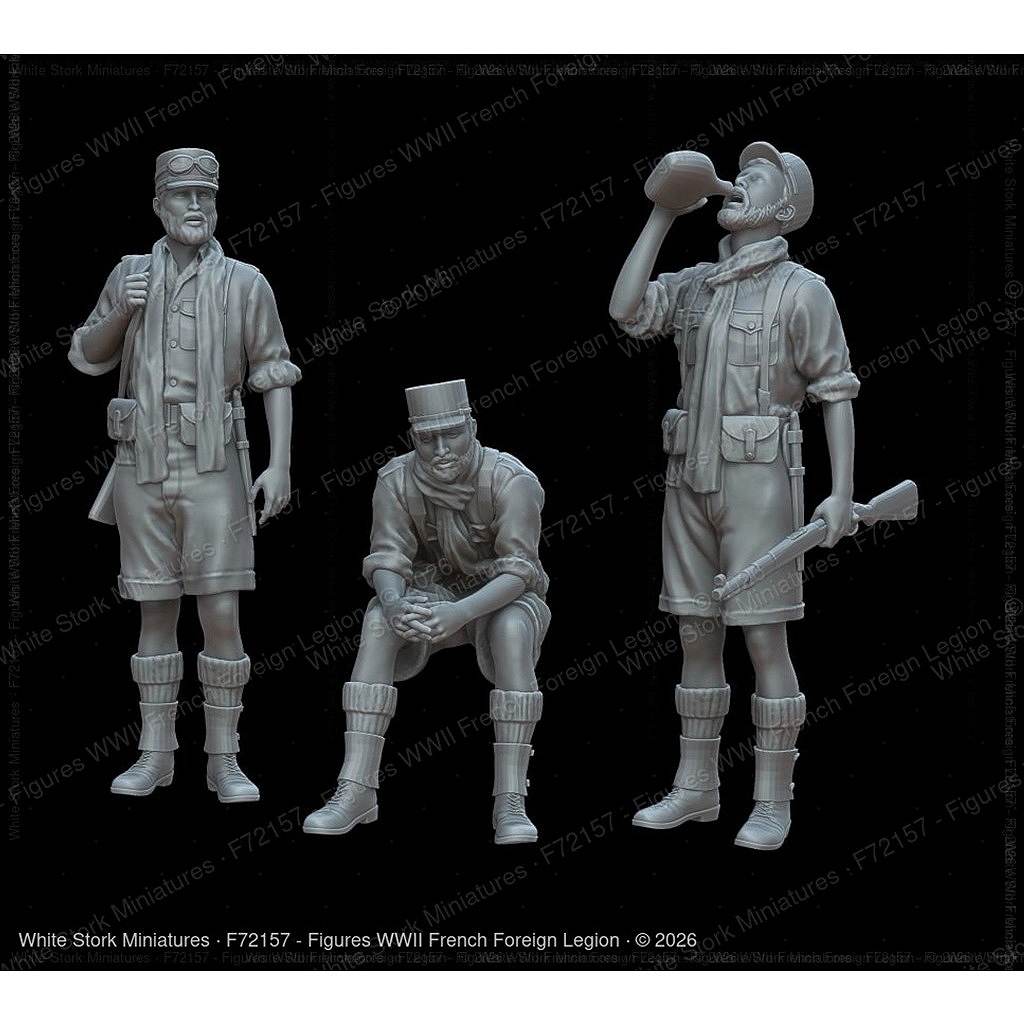 【新製品】F72157 1/72 第二次世界大戦 フランス外人部隊(3体) 【ネコポス規格外】