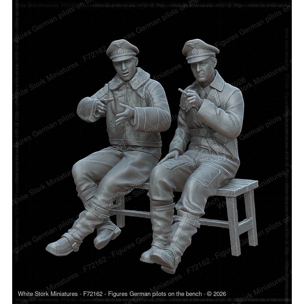 【新製品】F72162 1/72 ベンチで待機するドイツ軍パイロット(2体) 【ネコポス規格外】