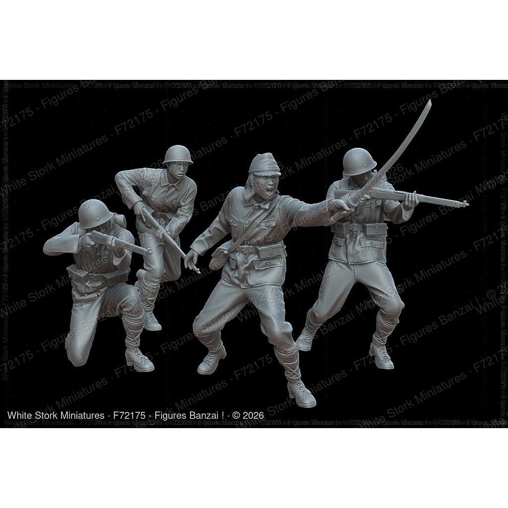 【新製品】F72175 1/72 万歳突撃!(4体) 【ネコポス規格外】