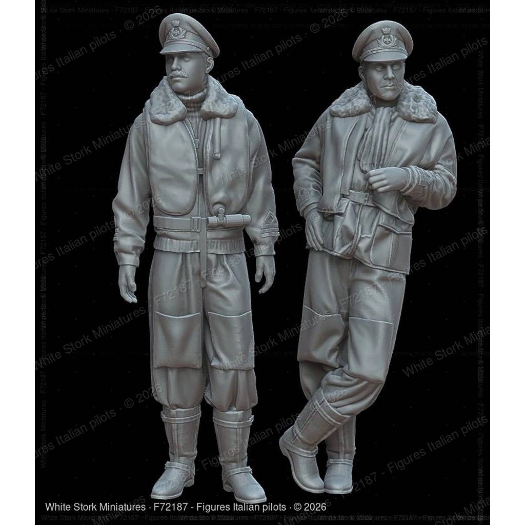 【新製品】F72187 1/72 イタリア軍パイロット 2体 【ネコポス規格外】
