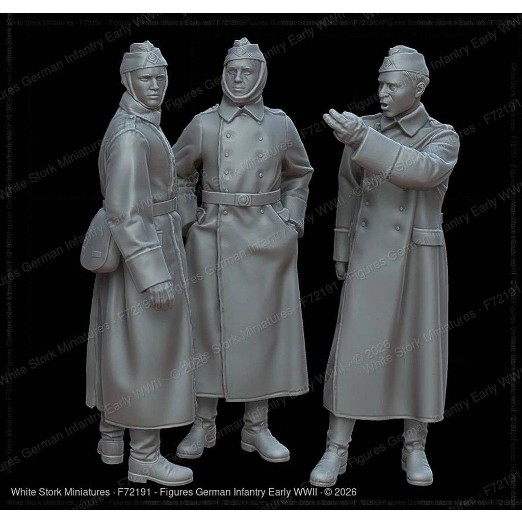 【新製品】F72191 1/72 第二次世界大戦初期 ドイツ歩兵 3体 【ネコポス規格外】