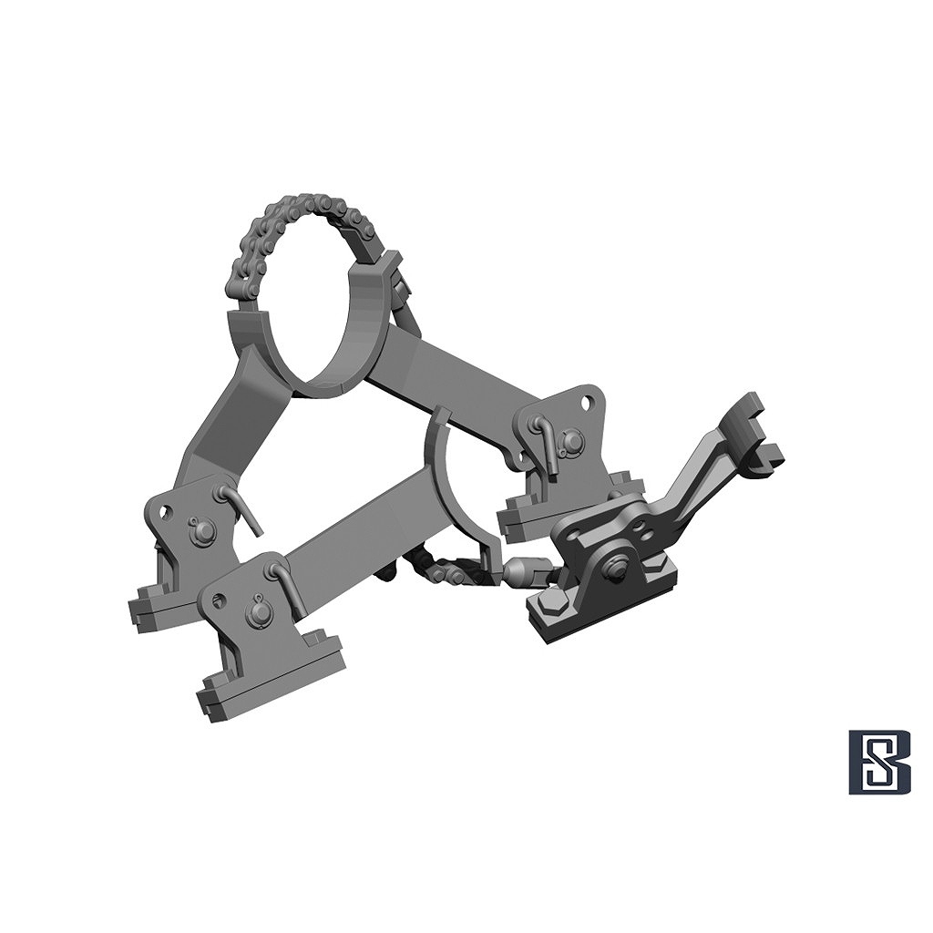 【新製品】BSKC35018 1/35 WWII ドイツ タイガーI重戦車中期生産型用 トラベリングクランプセット(2個入)