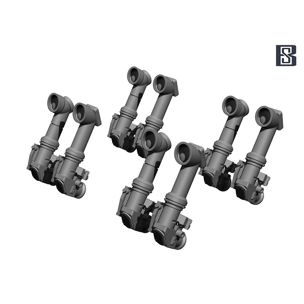 【新製品】BSKC35019 1/35 WWII ドイツ Sfl Z.F.1a自走砲照準器 III/IV号突撃砲/ブルムベア/ナースホルン用(8個入)