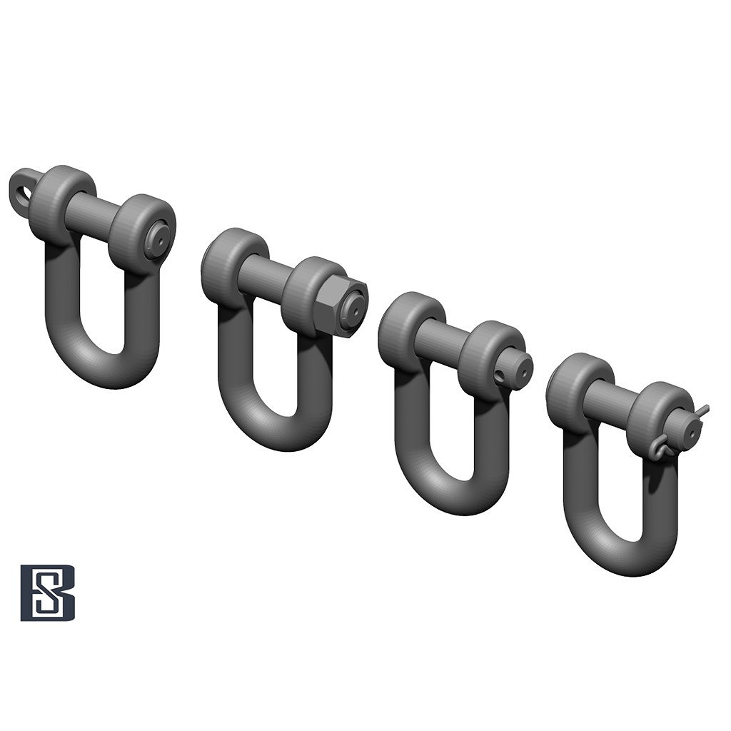 【新製品】BSKC35024 1/35 WWII ドイツ U字型シャックルセット タイガーI/キングタイガー/ヤークトタイガー/パンサー用(12個入)