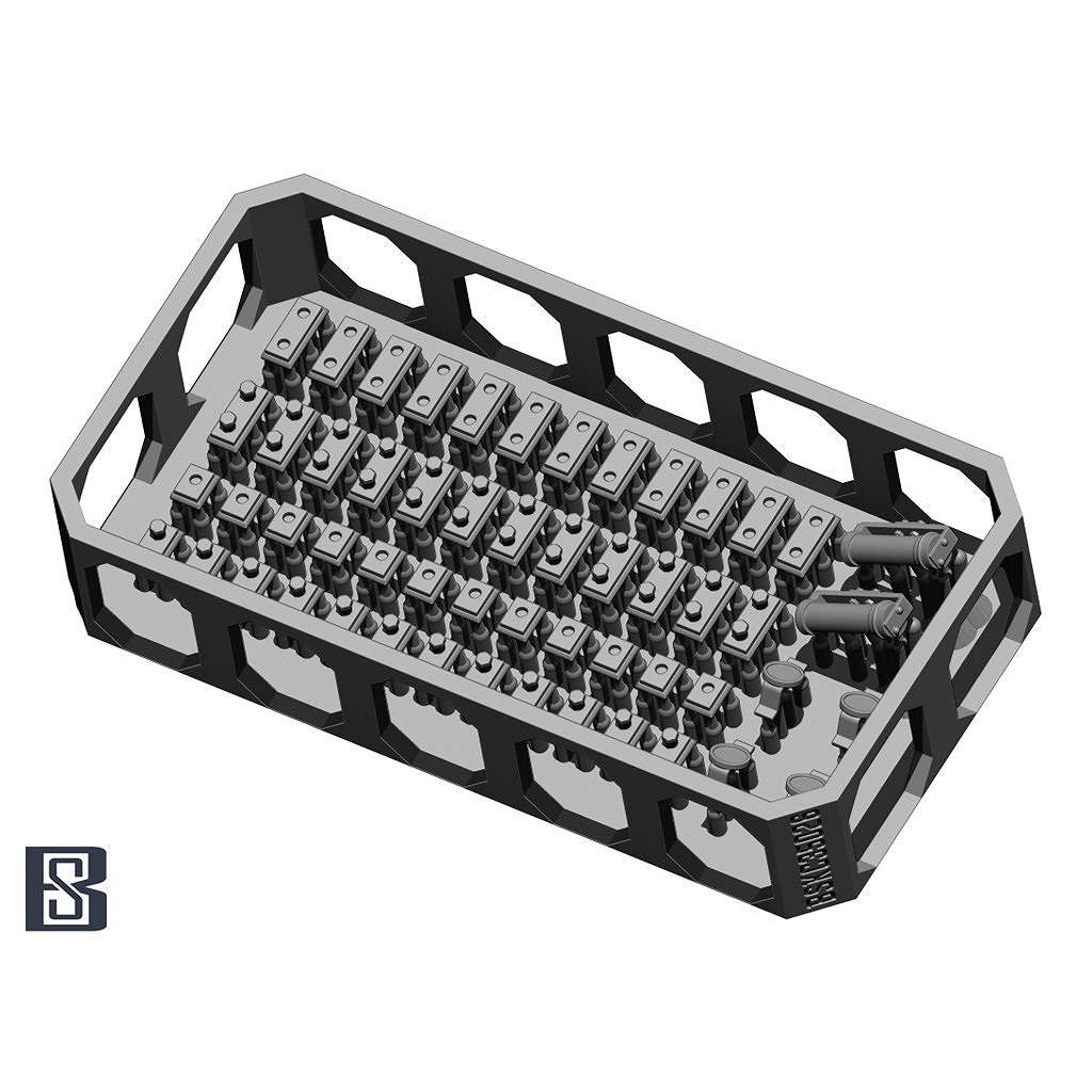 【新製品】BSKC35026 1/35 WWII ドイツ キングタイガー/ヤークトタイガー サイドスカートブラケット/車間表示灯/反射灯セット(2両分入)