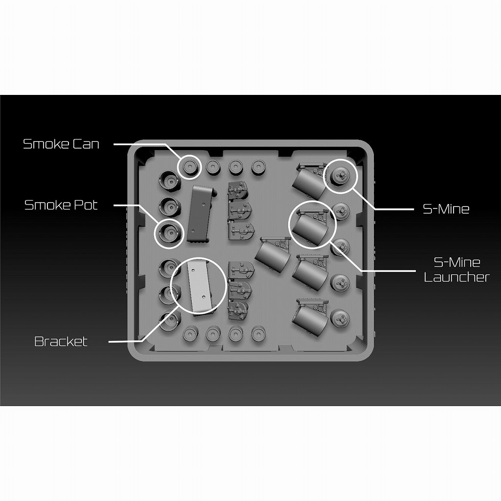 【新製品】BSKD35005 1/35 WWII ドイツ タイガーI重戦車用スモークディスチャージャー&Sマインランチャーセット