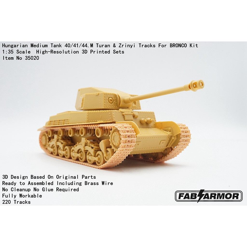 【新製品】NO.Fa35020 1/35 ハンガリー中戦車 40/41/43/44M トゥラーン & ズリーニィ用 可動式帯セット (ブロンコ用)
