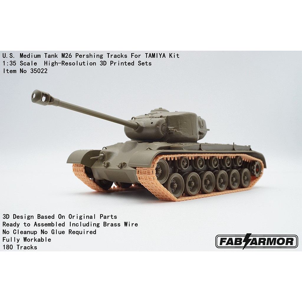 【新製品】NO.Fa35022 1/35 米軍中戦車 M26 パーシング用 可動式履帯セット (タミヤ用)