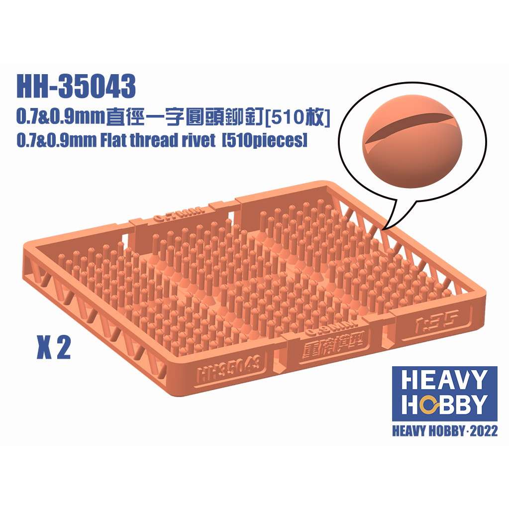 【再入荷】HH-35043 0.7&0.9mm 丸ネジ マイナス (510個)