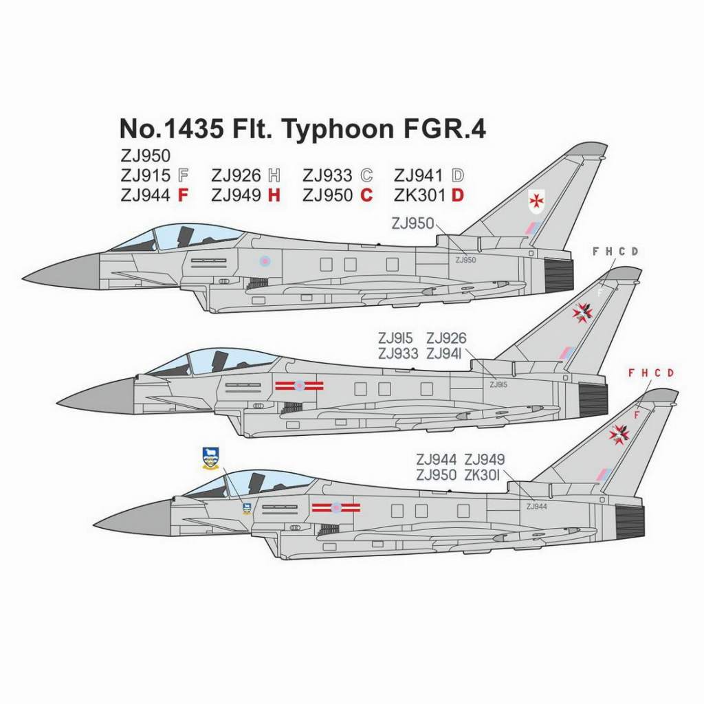 【新製品】DMF14404 1/144 タイフーン FGR.4 英空軍第1435飛行隊