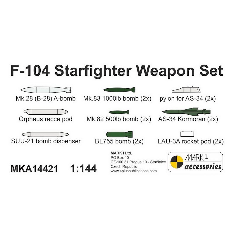 【新製品】MKA14421 F-104 スターファイター 武装セット (マーク1/レベル用)