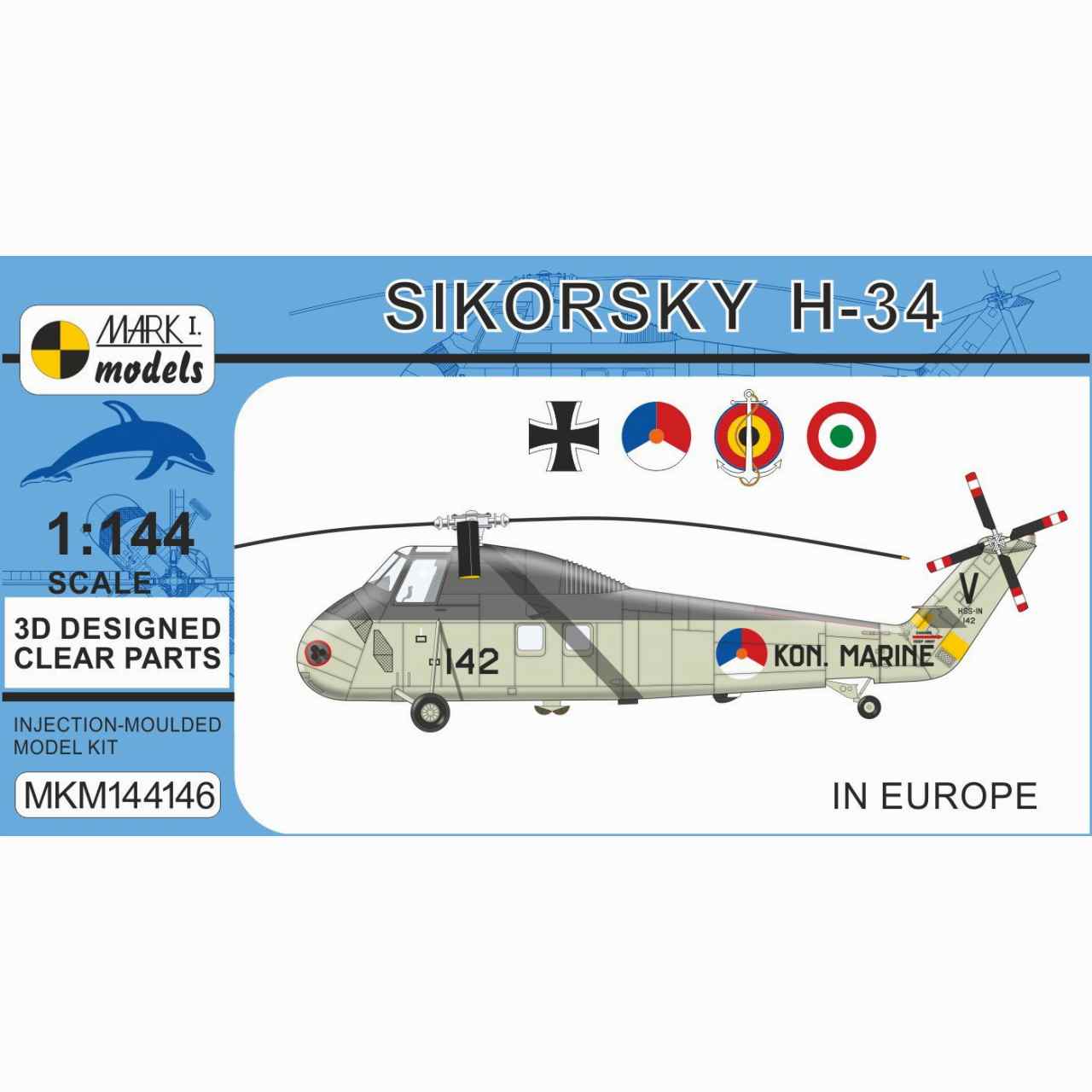 【新製品】MKM144146 1/144 シコルスキー H-34 ｢ヨーロッパ｣